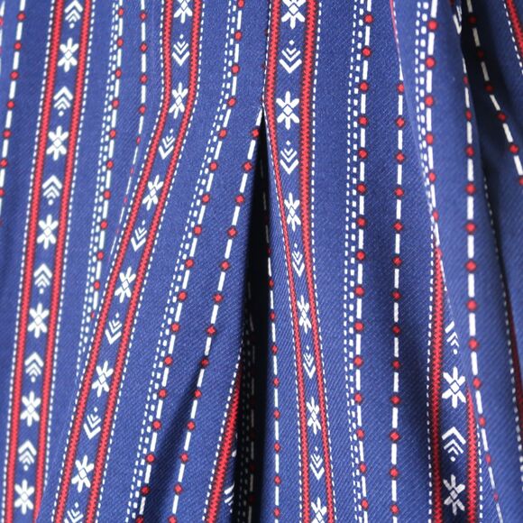 Zink London Womens Wide Leg Pants Medium Blue Red Boho Western American Cropped - Picture 11 of 12